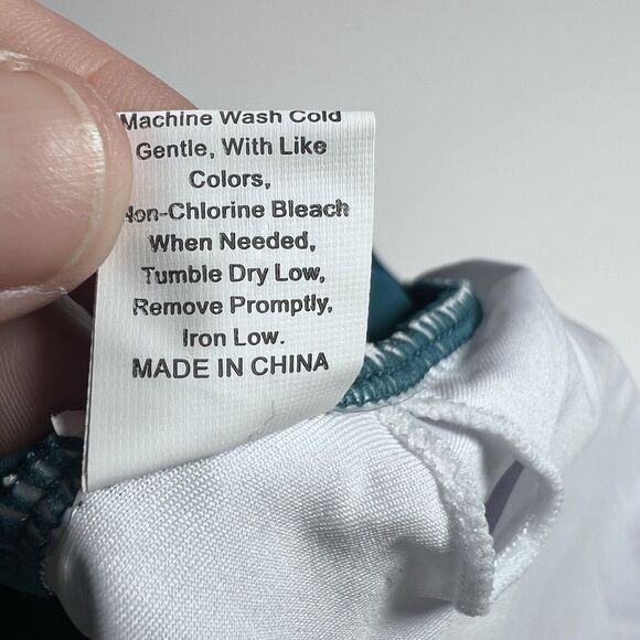 Bloomchic Swimsuit Women’s 2X Cross Wrap Sculpt Waist One Piece Teal - Picture 11 of 13